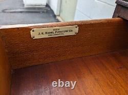 Antique J. K. Rishel Walnut One Drawer Stand Side Table 1948 Stamp Made in PA