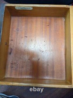 Antique J. K. Rishel Walnut One Drawer Stand Side Table 1948 Stamp Made in PA