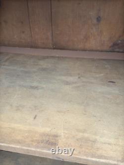 Antique Jelly Milk Cupboard Cabinet 1 Door Primitive Old Paint Cut Out Feet Pa