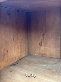 Antique Jelly Milk Cupboard Cabinet 1 Door Primitive Old Paint Cut Out Feet Pa