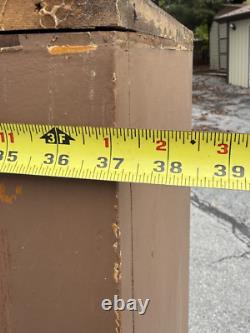 Antique Jelly Milk Cupboard Cabinet 1 Door Primitive Old Paint Cut Out Feet Pa