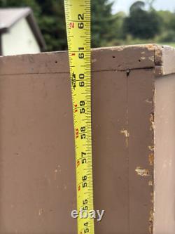 Antique Jelly Milk Cupboard Cabinet 1 Door Primitive Old Paint Cut Out Feet Pa