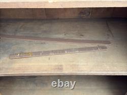 Antique Jelly Milk Cupboard Cabinet 1 Door Primitive Old Paint Cut Out Feet Pa