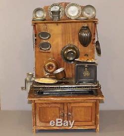 Antique Kitchen Cupboard / Stove With Accessories