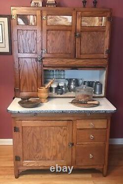 Antique Kitchen Furniture Early 1900s All Original Sellers Oak Hoosier Cabinet