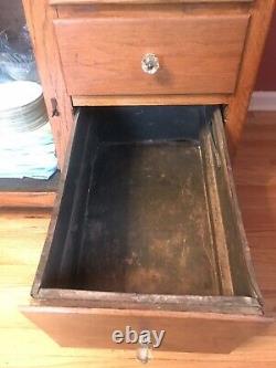 Antique Kitchen Furniture Early 1900s All Original Sellers Oak Hoosier Cabinet