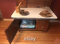 Antique Kitchen Furniture Early 1900s All Original Sellers Oak Hoosier Cabinet