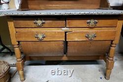 Antique Kitchen Hutch Baker's Table