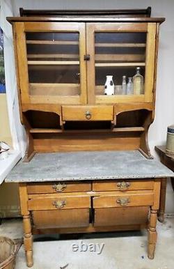 Antique Kitchen Hutch Baker's Table