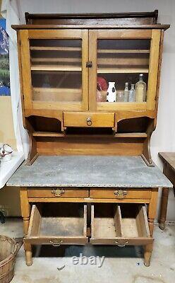 Antique Kitchen Hutch Baker's Table