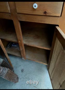 Antique Kitchen Hutch Country Flowers