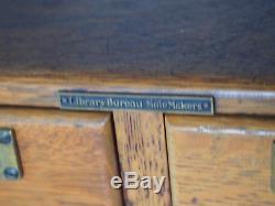 Antique LIBRARY BUREAU SOLE MAKERS Oak 6 Drawers Cabinet Catalogue Index Card