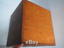 Antique LIBRARY BUREAU SOLE MAKERS Oak 6 Drawers Cabinet Catalogue Index Card