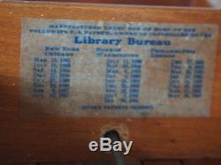 Antique LIBRARY BUREAU SOLE MAKERS Oak 6 Drawers Cabinet Catalogue Index Card