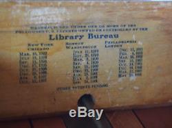 Antique LIBRARY BUREAU SOLE MAKERS Oak 6 Drawers Cabinet Catalogue Index Card