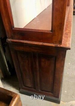 Antique Large 10' Foot Mercantile Bar Pharmacy Store Display Cupboard Cabinet