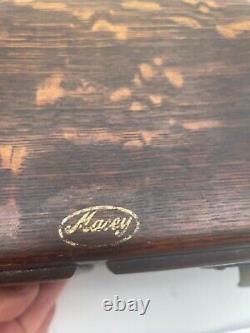 Antique Large Macy Oak 2 Drawer Dovetailed File Box