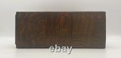 Antique Large Macy Oak 2 Drawer Dovetailed File Box