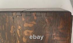 Antique Large Macy Oak 2 Drawer Dovetailed File Box