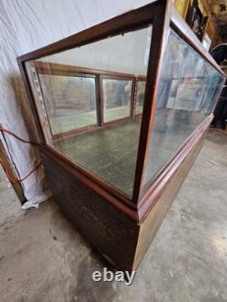 Antique Large Victorian Apothecary Country Store Counter Display Cabinet withBase