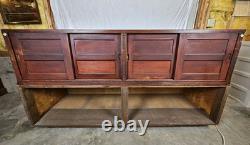 Antique Large Victorian Apothecary Country Store Counter Display Cabinet withBase