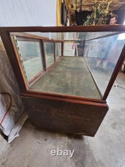 Antique Large Victorian Apothecary Country Store Counter Display Cabinet withBase