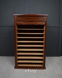 Antique Late 19th Century Tambour front cabinet
