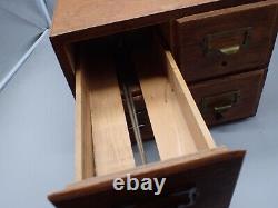 Antique Library Bureau 4 Drawer Wood Card Catalog Cabinet Index File