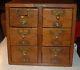 Antique Library Bureau-makers Card Catalog Set Of Drawers