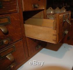 Antique Library Bureau-Makers Card Catalog Set of Drawers