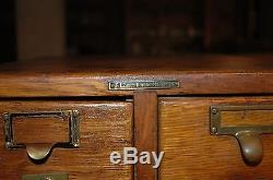 Antique Library Bureau-Makers Card Catalog Set of Drawers