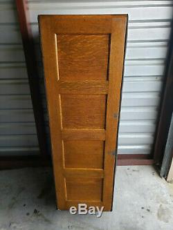 Antique Library Bureau Sole Maker 4 Drawer Quarter Sawn Tiger Oak File Cabinet