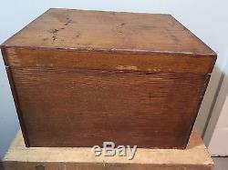 Antique Library Bureau Sole Makers Beautiful 4 Drawer Card Catalog Cabinet Top