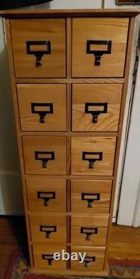 Antique Library Card Catalog / CD DVD Etc. Storage