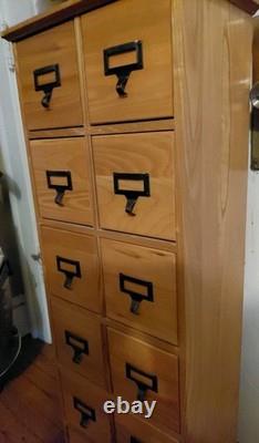 Antique Library Card Catalog / CD DVD Etc. Storage