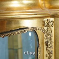 Antique Louis XIV Style Vernis Martin Decorated Bombe Vitrine with Ormolu 19th C