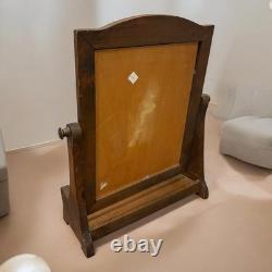 Antique MCM Repurposed Shaving Table Top Shelf With Hand Painted Hearts & Goose