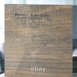 Antique MCM Repurposed Shaving Table Top Shelf With Hand Painted Hearts & Goose