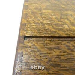 Antique Macey 2 Drawer Card Catalog Oak Brass Handles Stackable Dovetail Joints