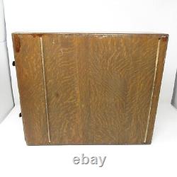 Antique Macey 2 Drawer Card Catalog Oak Brass Handles Stackable Dovetail Joints