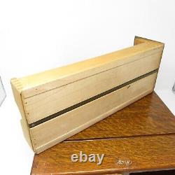 Antique Macey 2 Drawer Card Catalog Oak Brass Handles Stackable Dovetail Joints