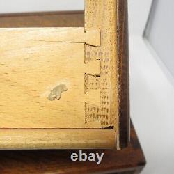 Antique Macey 2 Drawer Card Catalog Oak Brass Handles Stackable Dovetail Joints