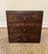 Antique Macey Dovetailed Oak 3 Drawer Desk Top Paper File Box Cabinet