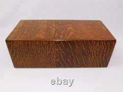 Antique Macey File Box Drawer Quarter Sawn Oak Dove Tailed Wood Cabinet 1 Drawer