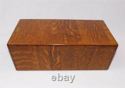 Antique Macey File Box Drawer Quarter Sawn Oak Dove Tailed Wood Cabinet 1 Drawer