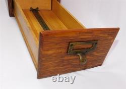 Antique Macey File Box Drawer Quarter Sawn Oak Dove Tailed Wood Cabinet 1 Drawer