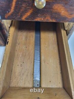 Antique Macey Index Card Drawer Filing Dovetail Cabinet Tiger Oak Modular