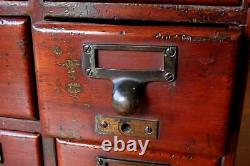 Antique Mahogany 9 Drawer Library Cabinet. Office Index Card Bureau 19th Century