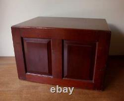 Antique Mahogany 9 Drawer Library Cabinet. Office Index Card Bureau 19th Century