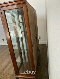 Antique Mahogany Breakfront Vitrine China Cabinet Hutch